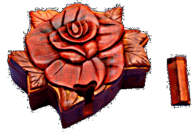 Intarsia Puzzle Box Remove Key to open